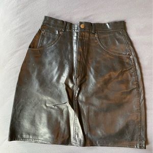 Vintage Vegan Leather Skirt